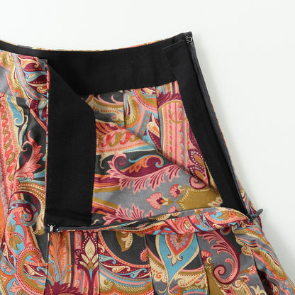 PAISLEY COTTON SHIRTING SKIRT