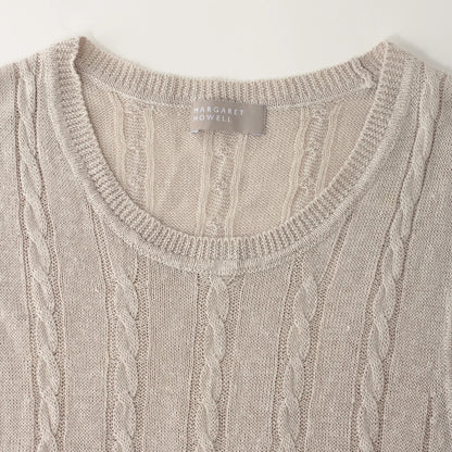 LINEN CABLE VEST KNIT