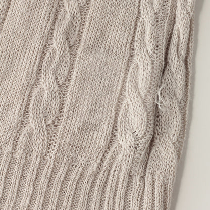 LINEN CABLE VEST KNIT