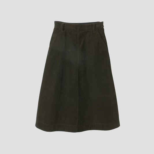 DRY COTTON NEEDLECORD SKIRT