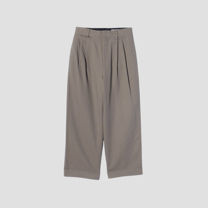 WOOL COTTON TWILL TROUSERS