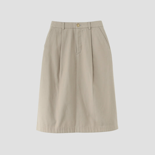 BRUSHED COTTON WOOL SKIRT