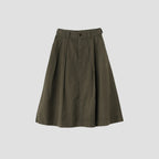 COTTON LINEN CHINO SKIRT
