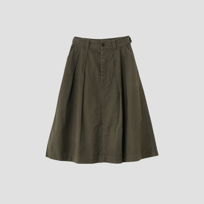 COTTON LINEN CHINO SKIRT