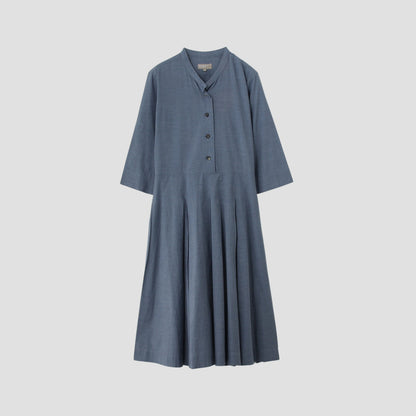 FINE COTTON CHAMBRAY DRESS