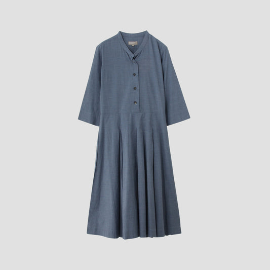 FINE COTTON CHAMBRAY DRESS