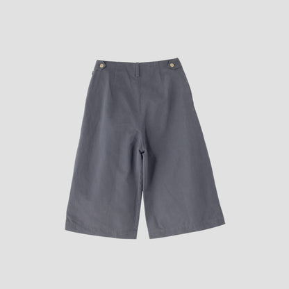 COTTON LINEN CANVAS TROUSERS