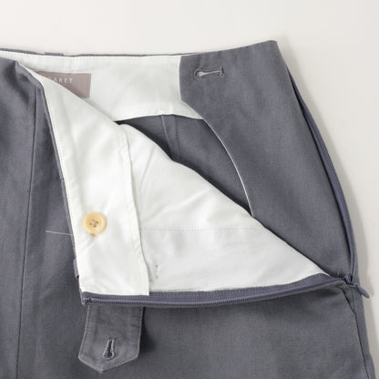 COTTON LINEN CANVAS TROUSERS