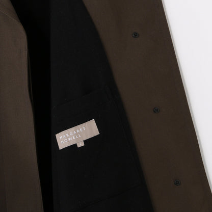 WOOL COTTON GABARDINE COAT