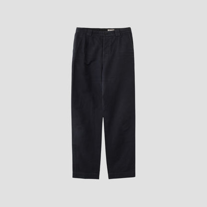 COTTON LINEN CANVAS TROUSERS