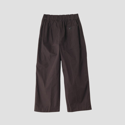 FINE COMPACT COTTON POPLIN TROUSERS