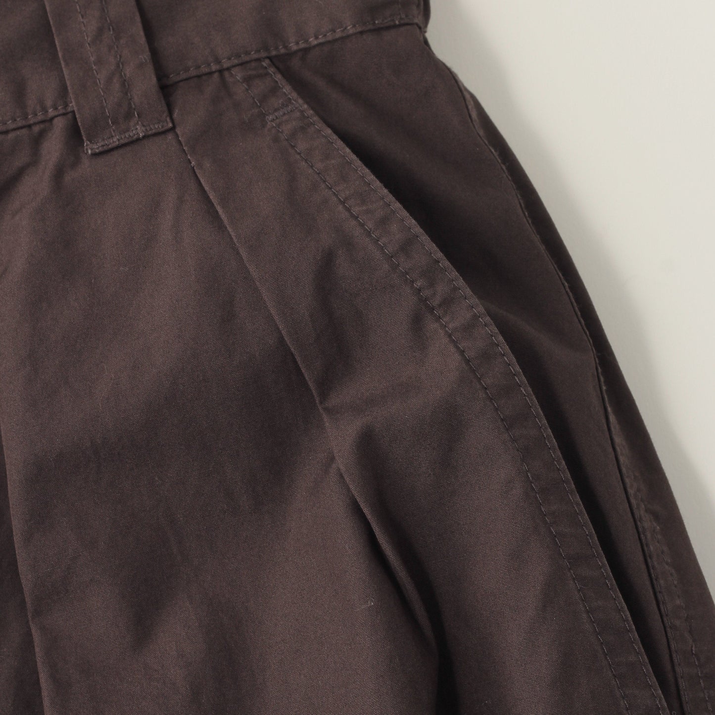 FINE COMPACT COTTON POPLIN TROUSERS