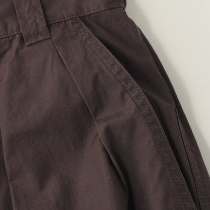 FINE COMPACT COTTON POPLIN TROUSERS