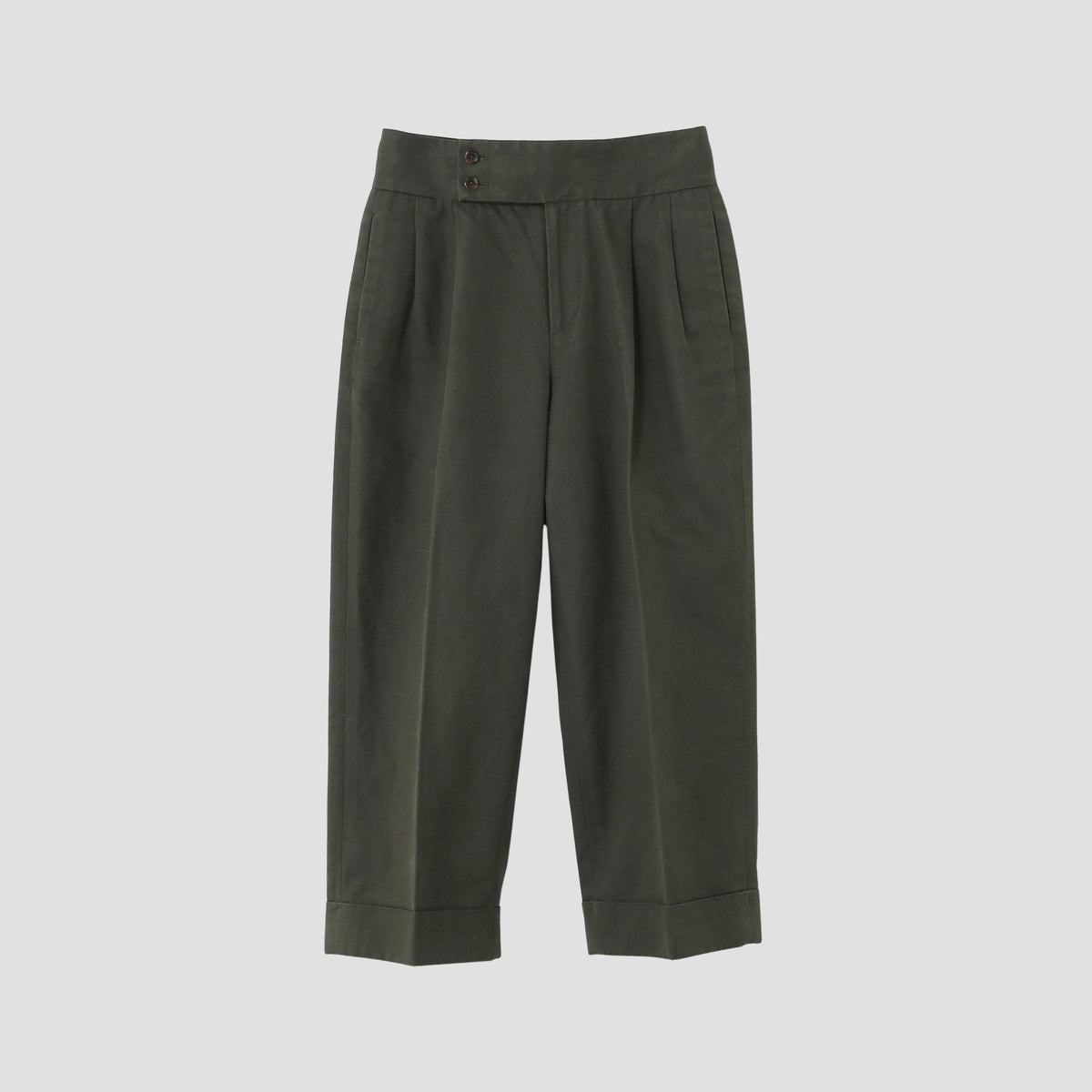 BRUSHED COTTON LINEN TROUSERS
