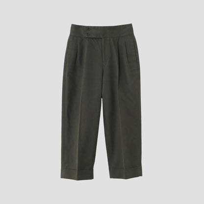 BRUSHED COTTON LINEN TROUSERS