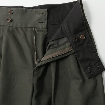 BRUSHED COTTON LINEN TROUSERS