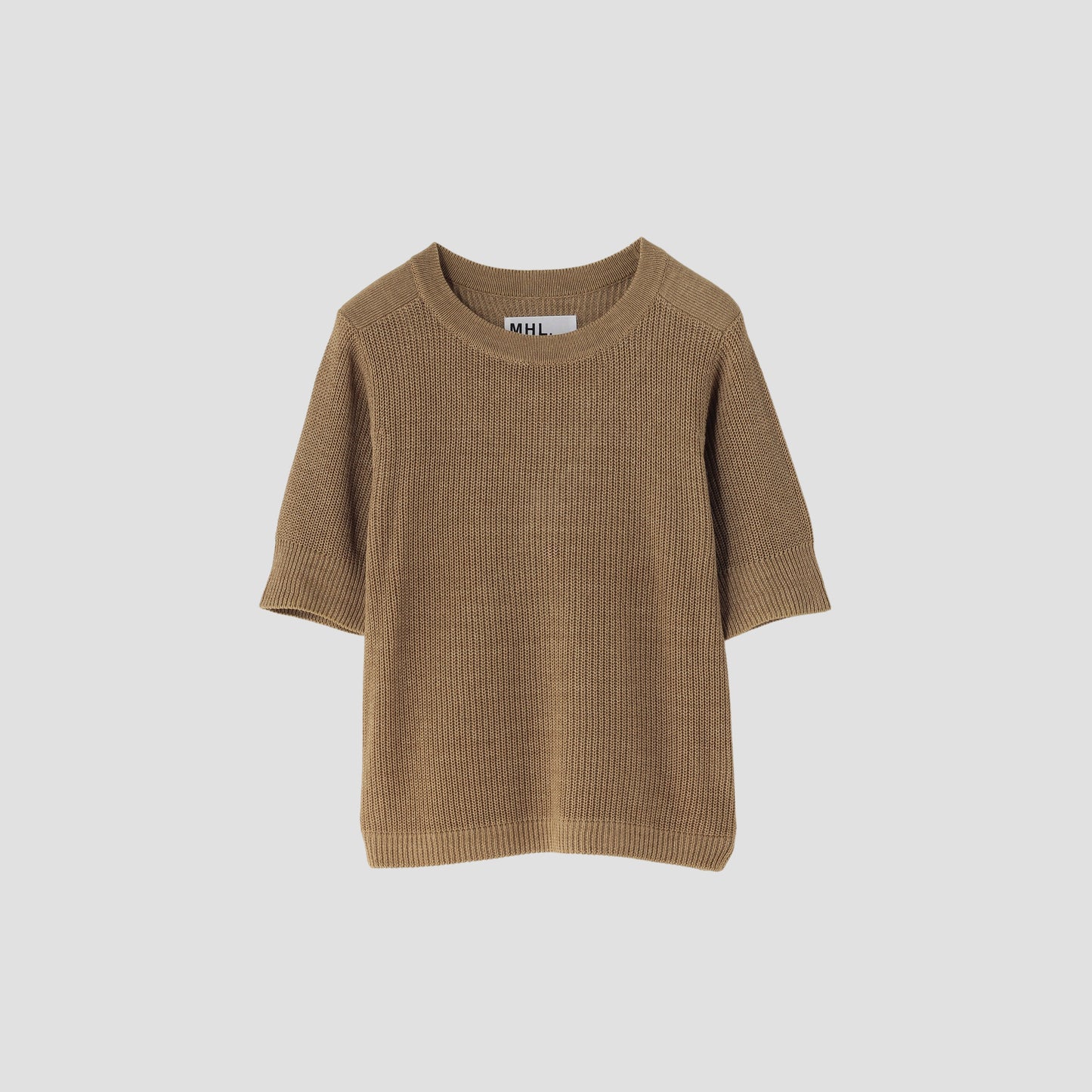 LINEN COTTON RIB KNIT