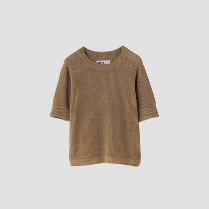 LINEN COTTON RIB KNIT