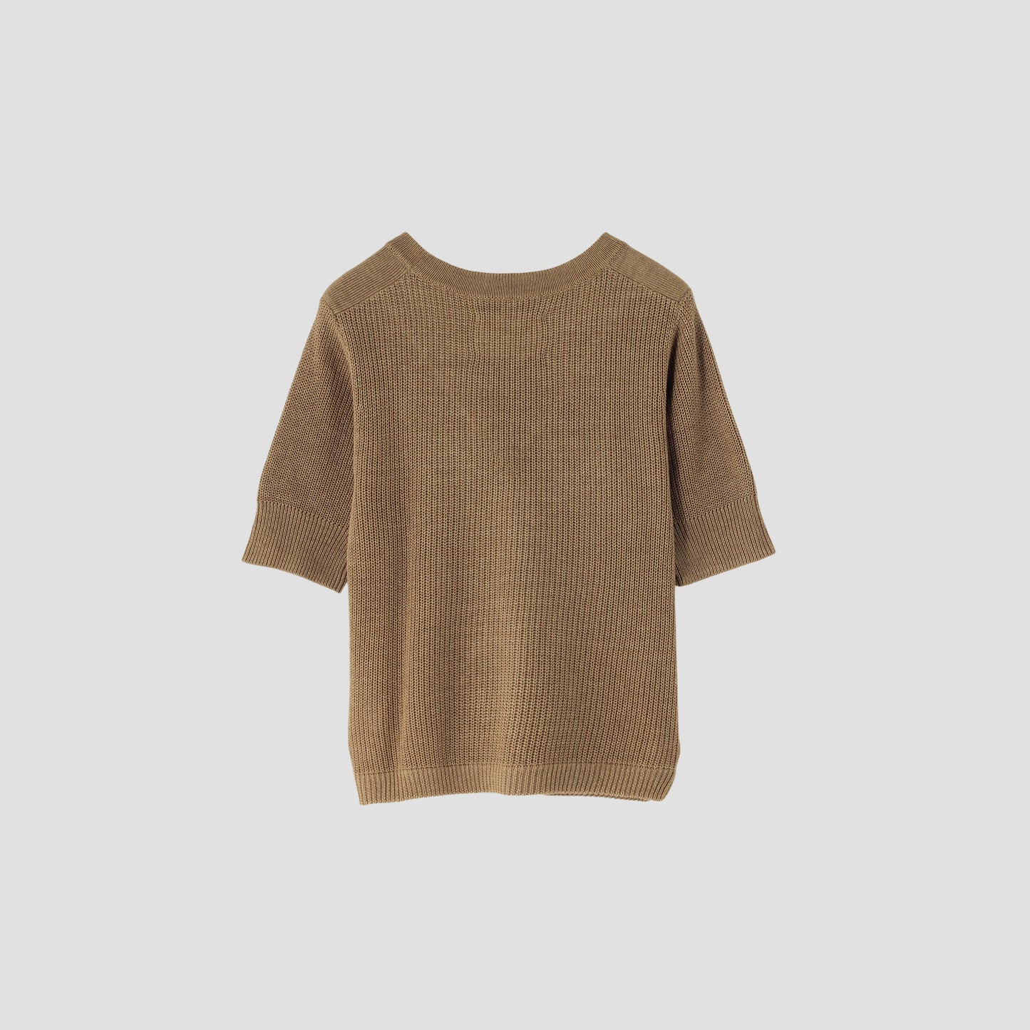 LINEN COTTON RIB KNIT