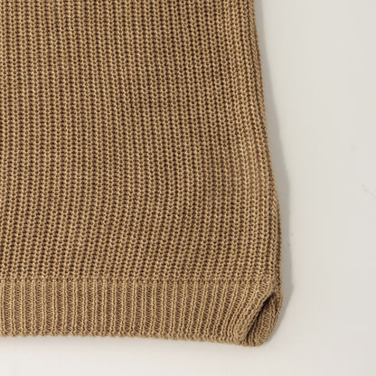 LINEN COTTON RIB KNIT
