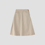 COTTON LINEN OXFORD SKIRT