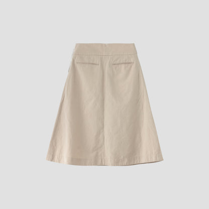 COTTON LINEN OXFORD SKIRT