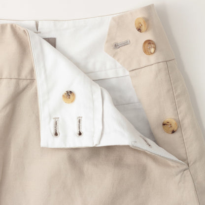 COTTON LINEN OXFORD SKIRT