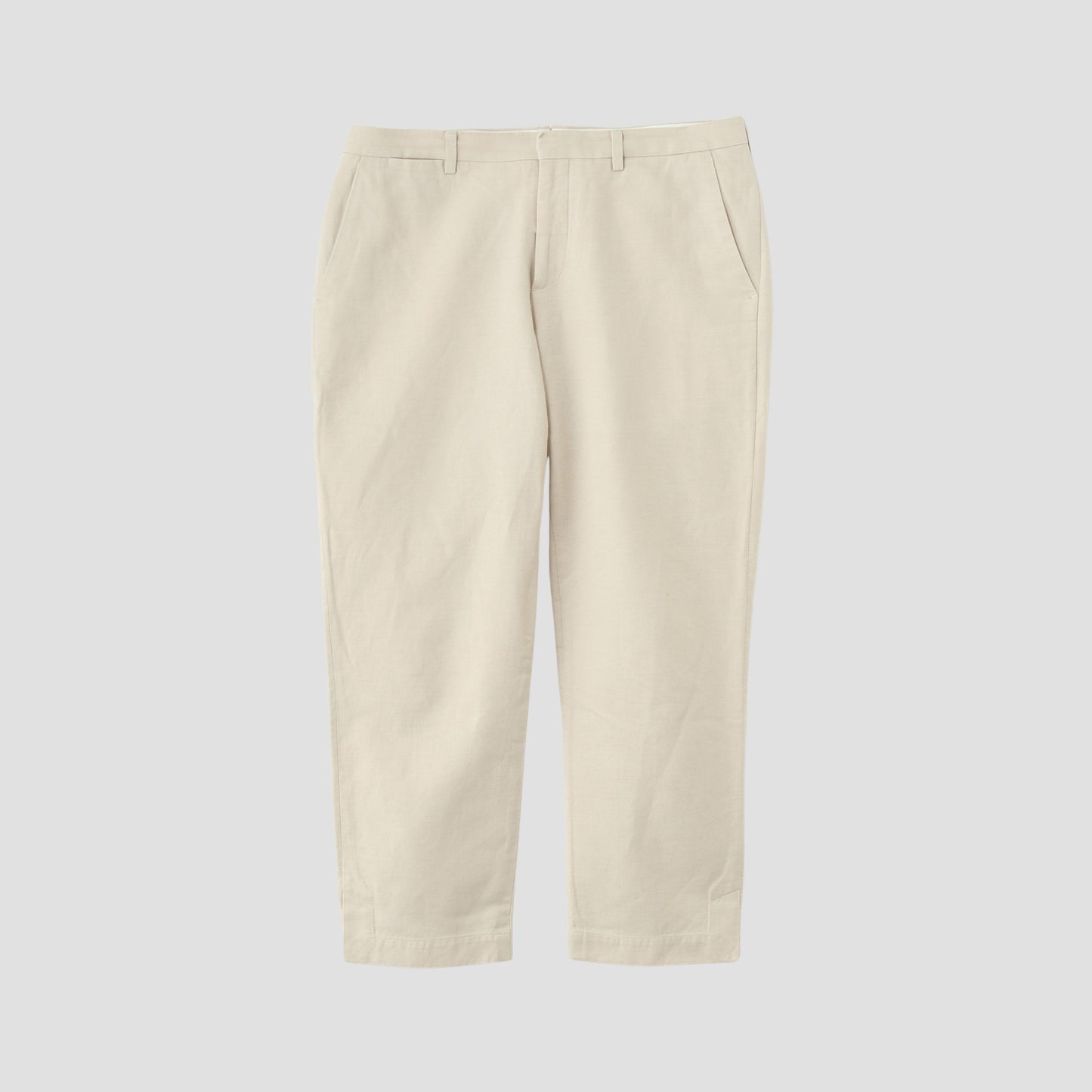COTTON LINEN TWILL TROUSERS