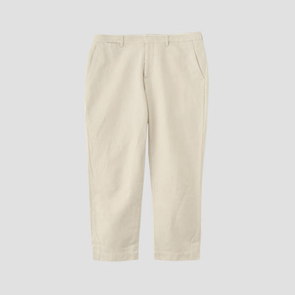 COTTON LINEN TWILL TROUSERS