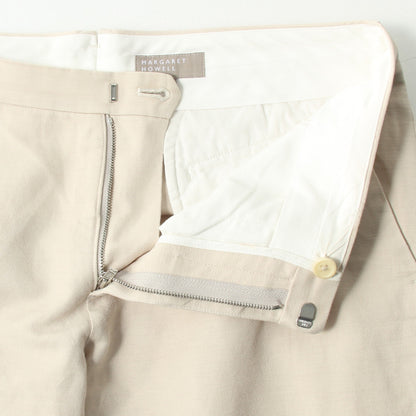 COTTON LINEN TWILL TROUSERS