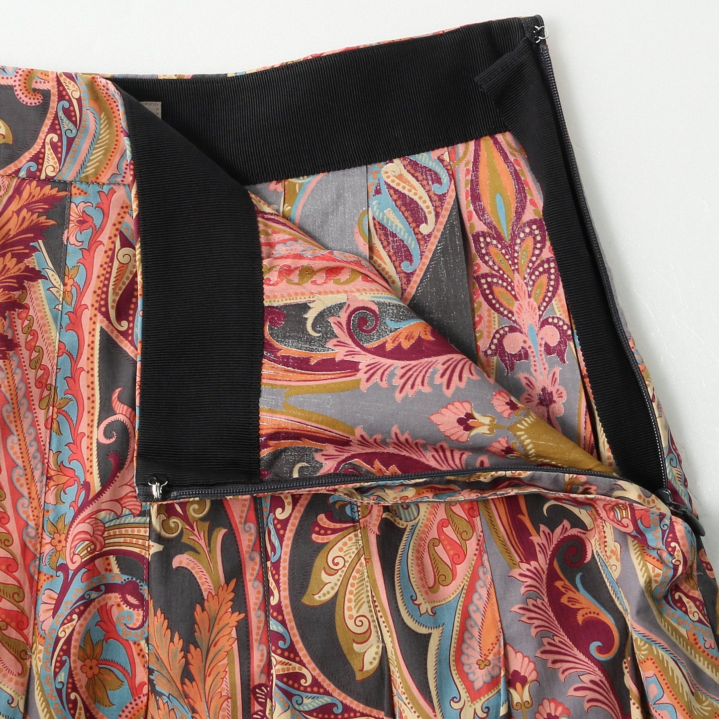 PAISLEY COTTON SHIRTING SKIRT