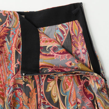PAISLEY COTTON SHIRTING SKIRT