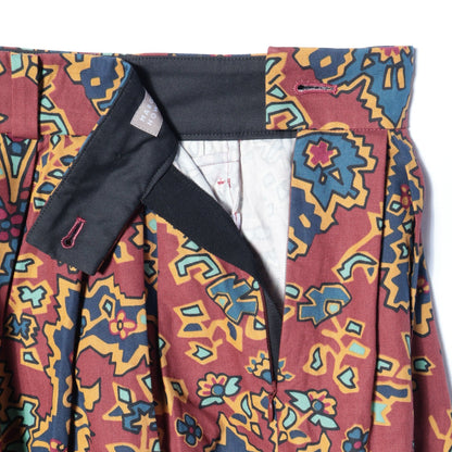 PAISLEY COTTON LINEN TWILL SKIRT