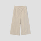WASHED YARN DYE COTTON POPLIN TROUSERS
