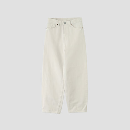 WHITE DENIM TROUSERS