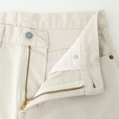 WHITE DENIM TROUSERS