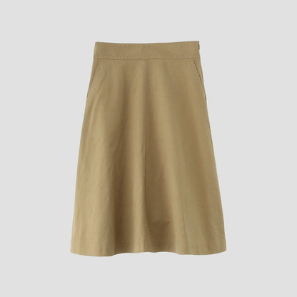 COTTON LINEN OXFORD SKIRT