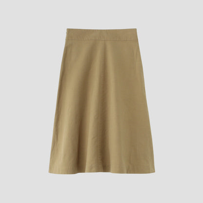 COTTON LINEN OXFORD SKIRT