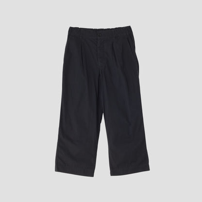 FINE COMPACT COTTON POPLIN TROUSERS