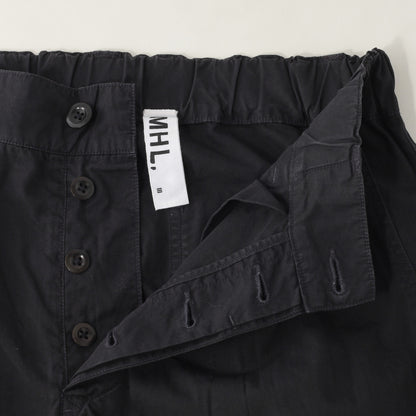 FINE COMPACT COTTON POPLIN TROUSERS