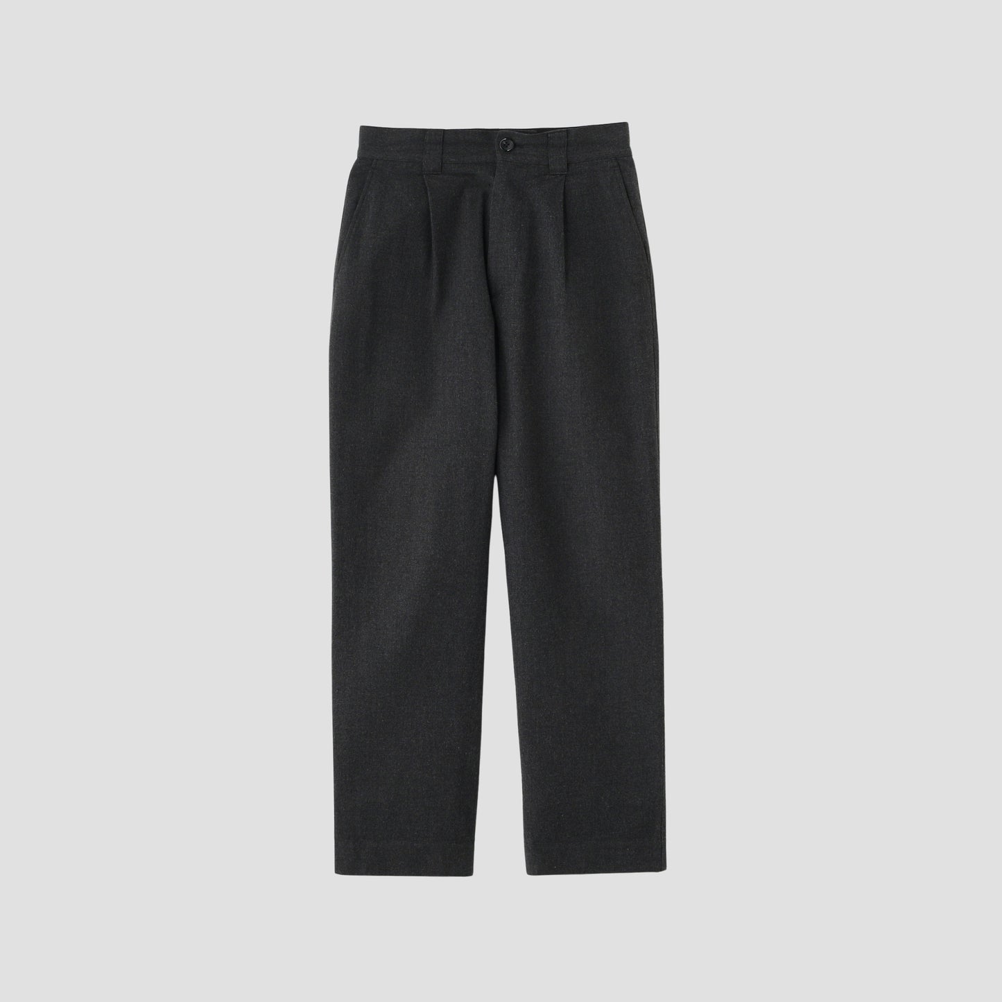 BRUSHED WOOL COTTON TWILL TROUSERS