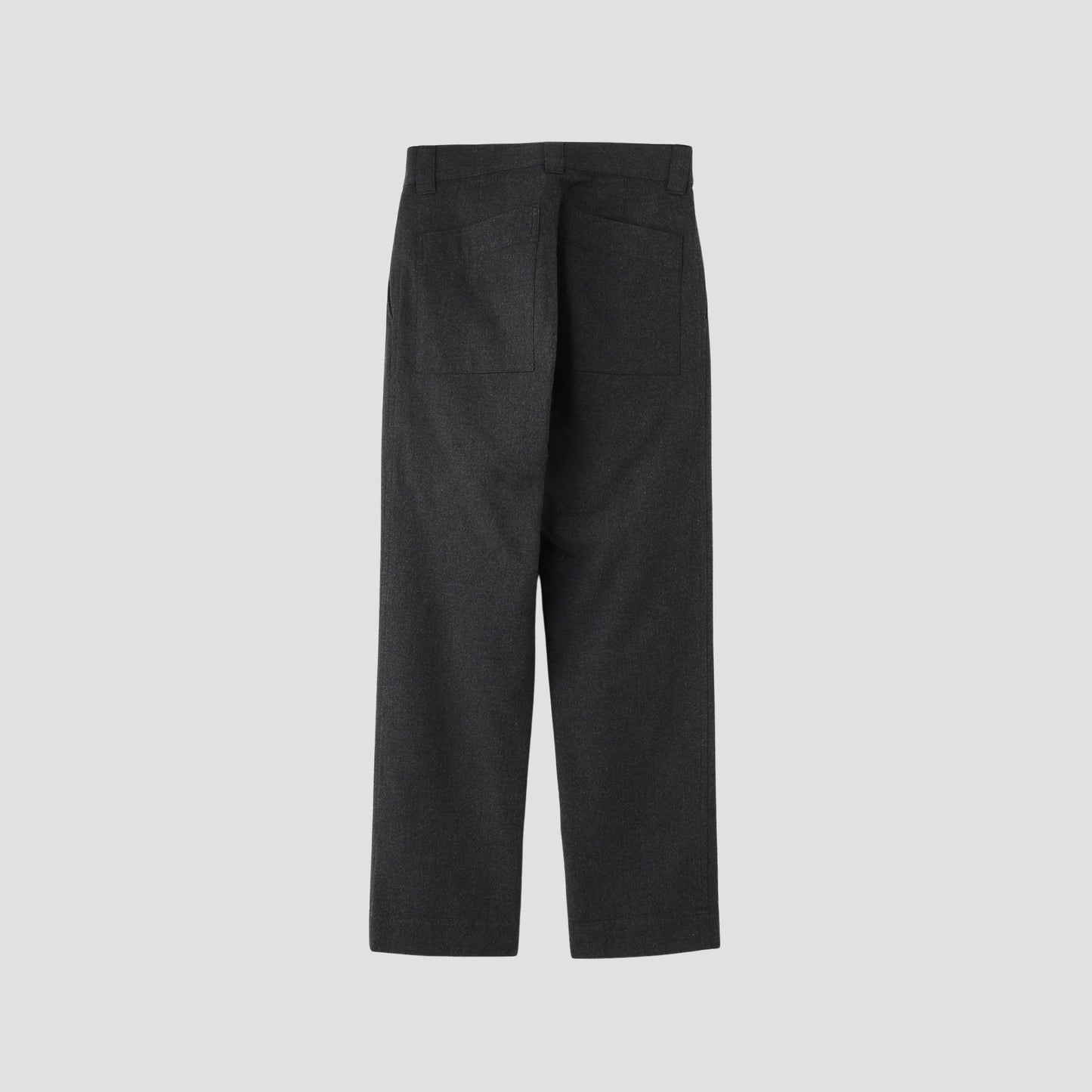 BRUSHED WOOL COTTON TWILL TROUSERS