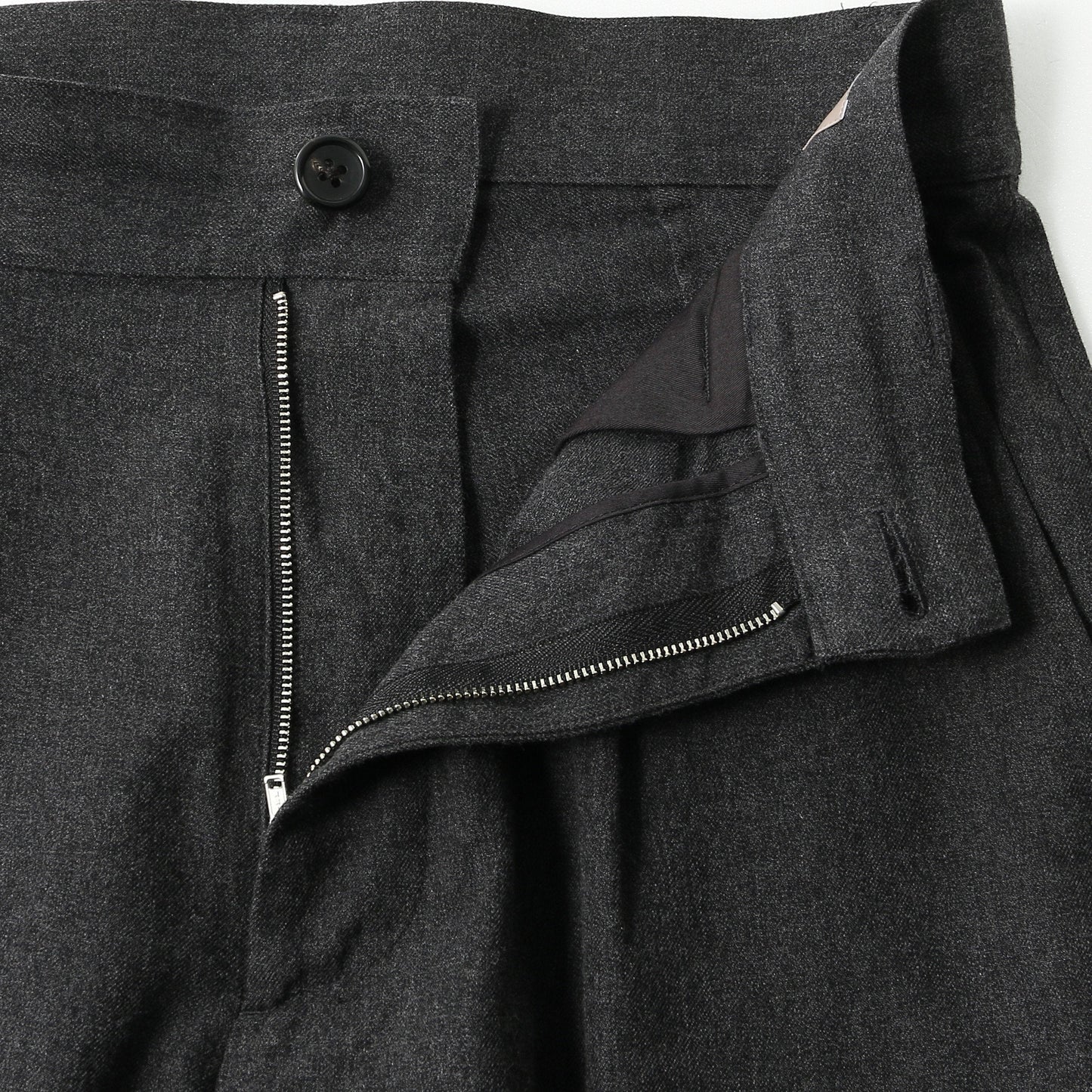 BRUSHED WOOL COTTON TWILL TROUSERS