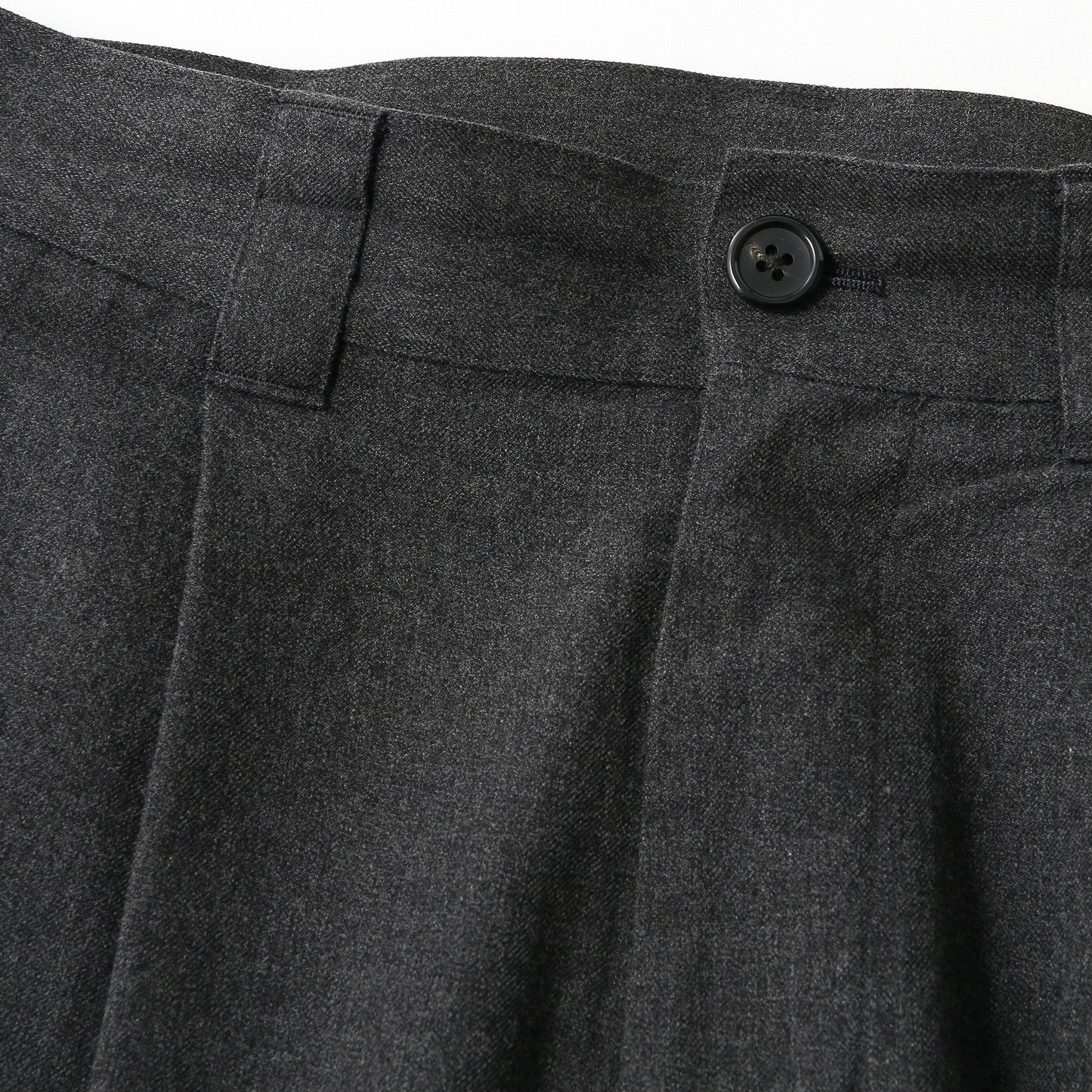 BRUSHED WOOL COTTON TWILL TROUSERS