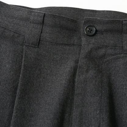 BRUSHED WOOL COTTON TWILL TROUSERS