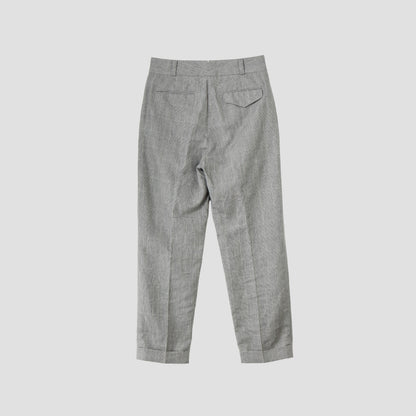 PRINCE OF WALES LINEN TROUSERS