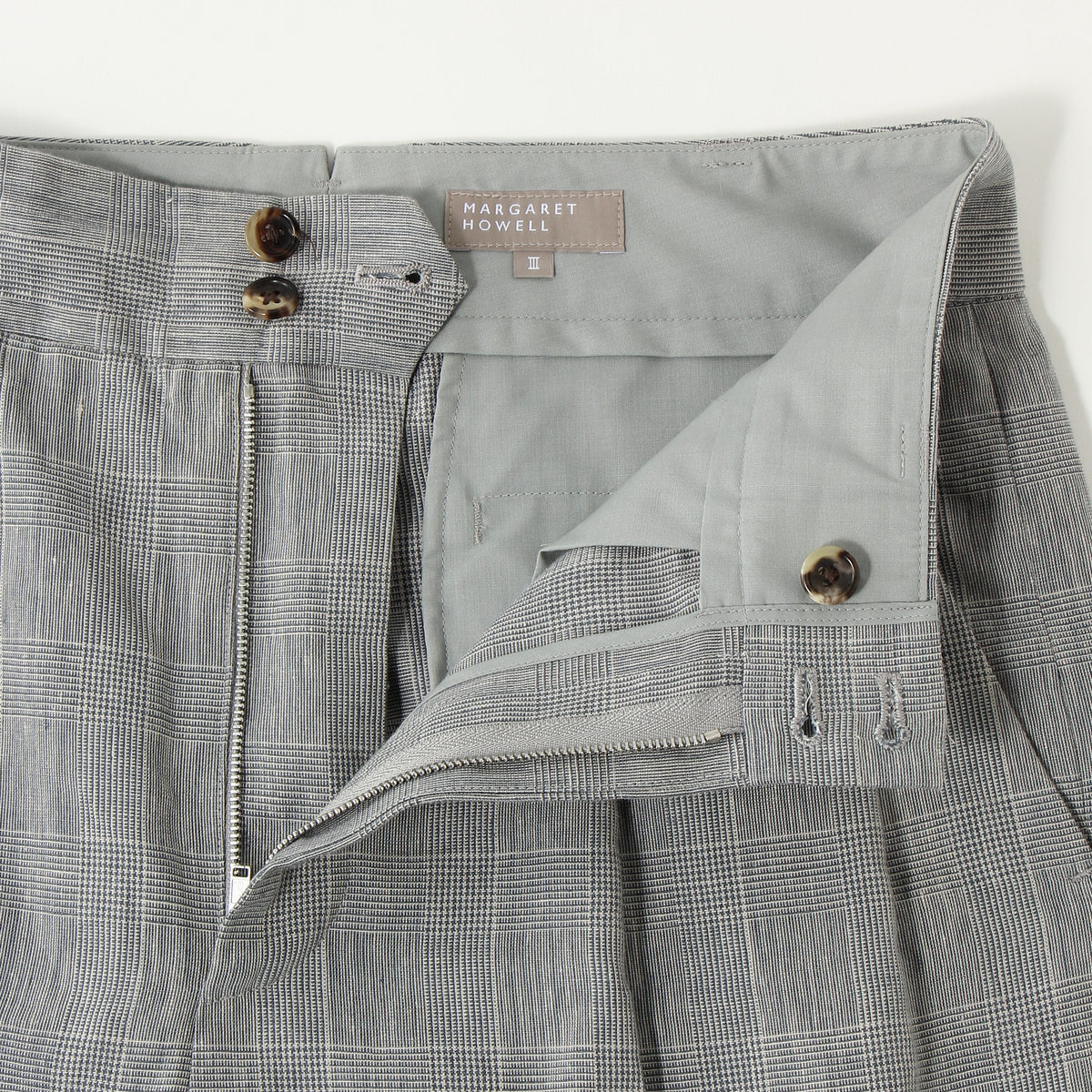 PRINCE OF WALES LINEN TROUSERS