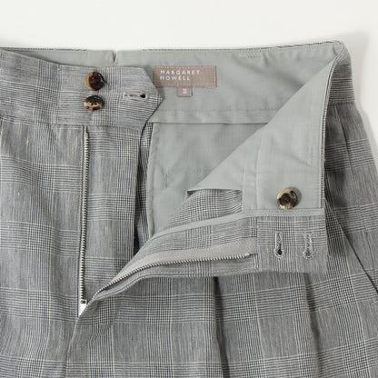 PRINCE OF WALES LINEN TROUSERS