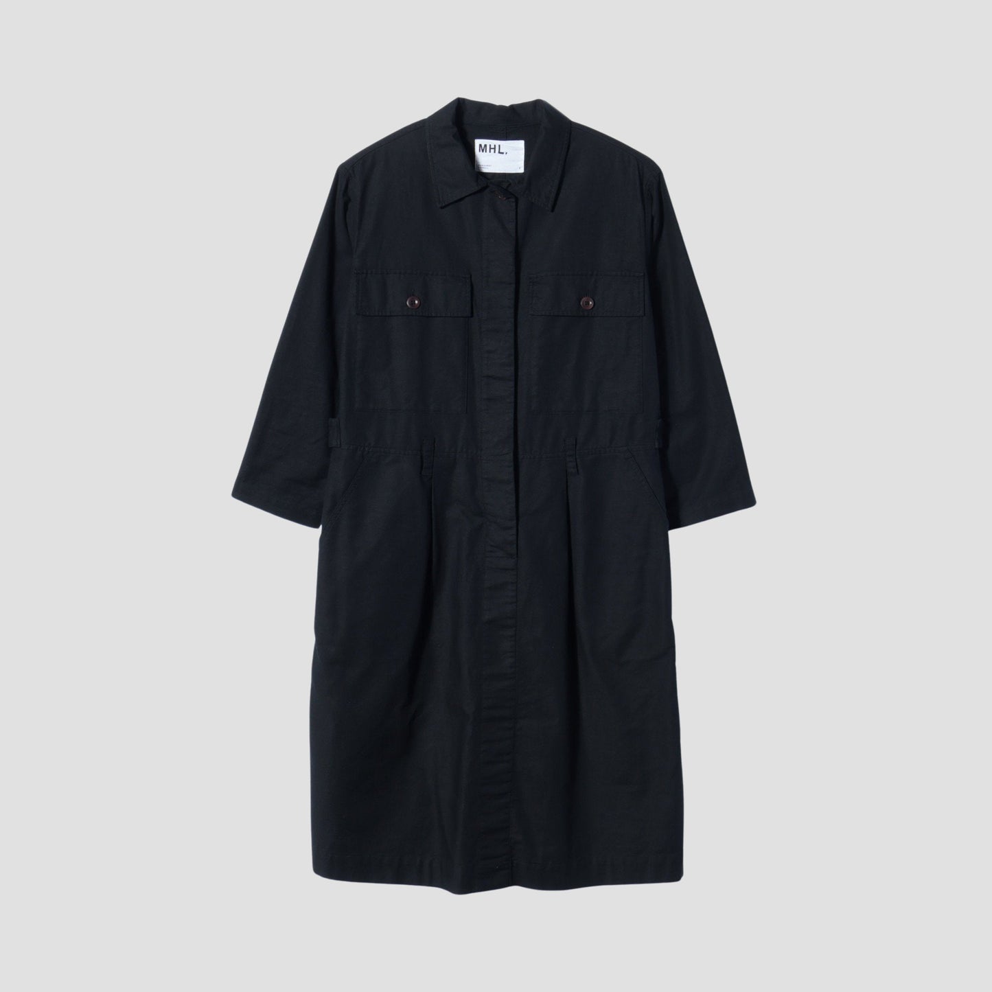 COTTON LINEN OXFORD DRESS
