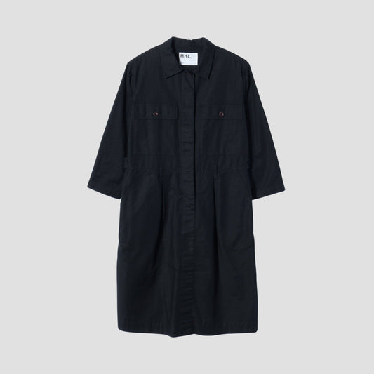 COTTON LINEN OXFORD DRESS